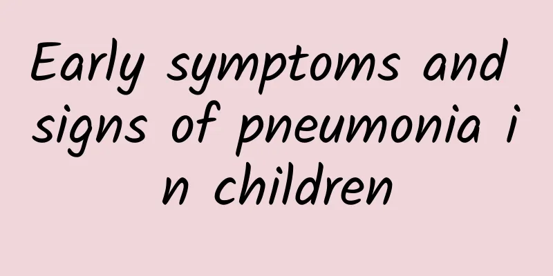 Early symptoms and signs of pneumonia in children