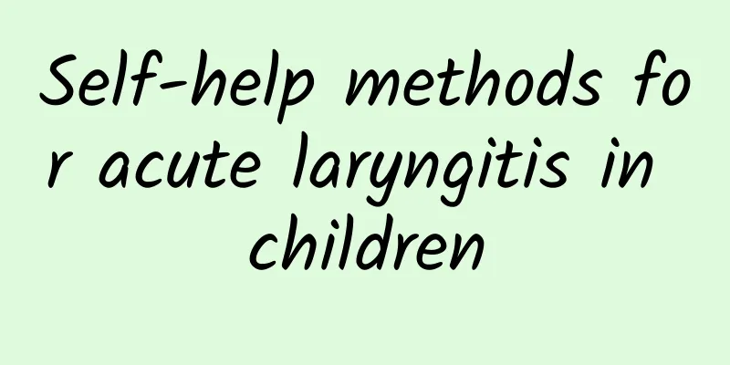 Self-help methods for acute laryngitis in children