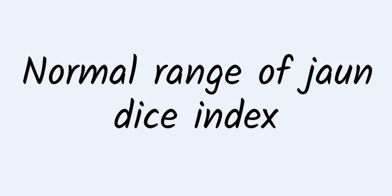Normal range of jaundice index
