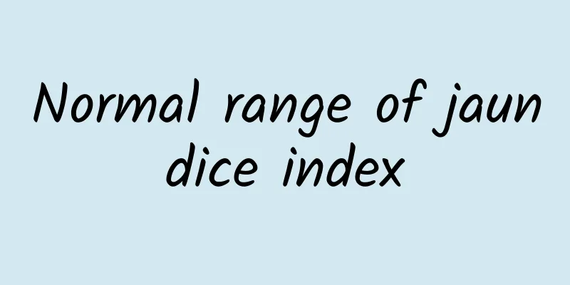 Normal range of jaundice index