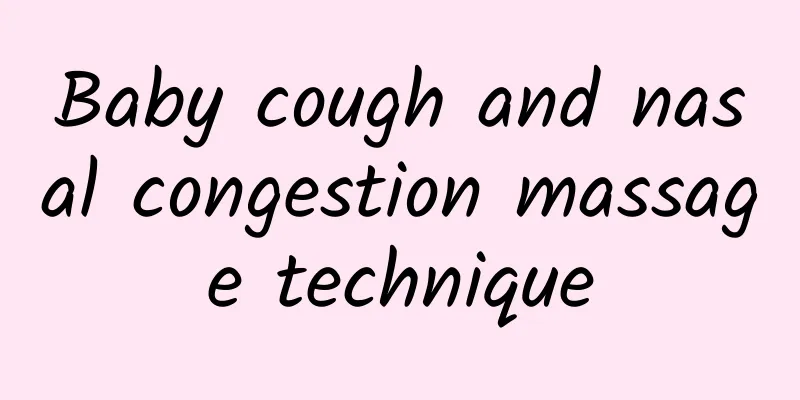 Baby cough and nasal congestion massage technique
