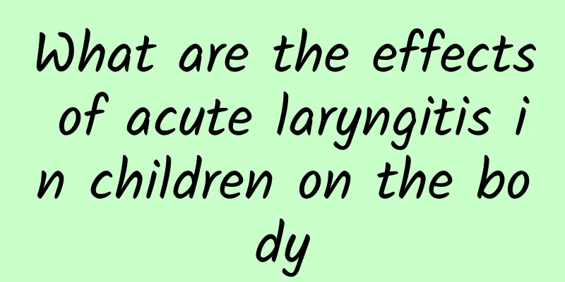 What are the effects of acute laryngitis in children on the body