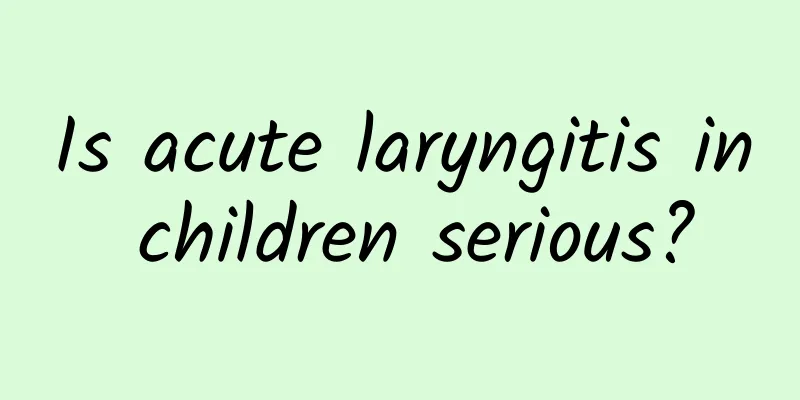Is acute laryngitis in children serious?